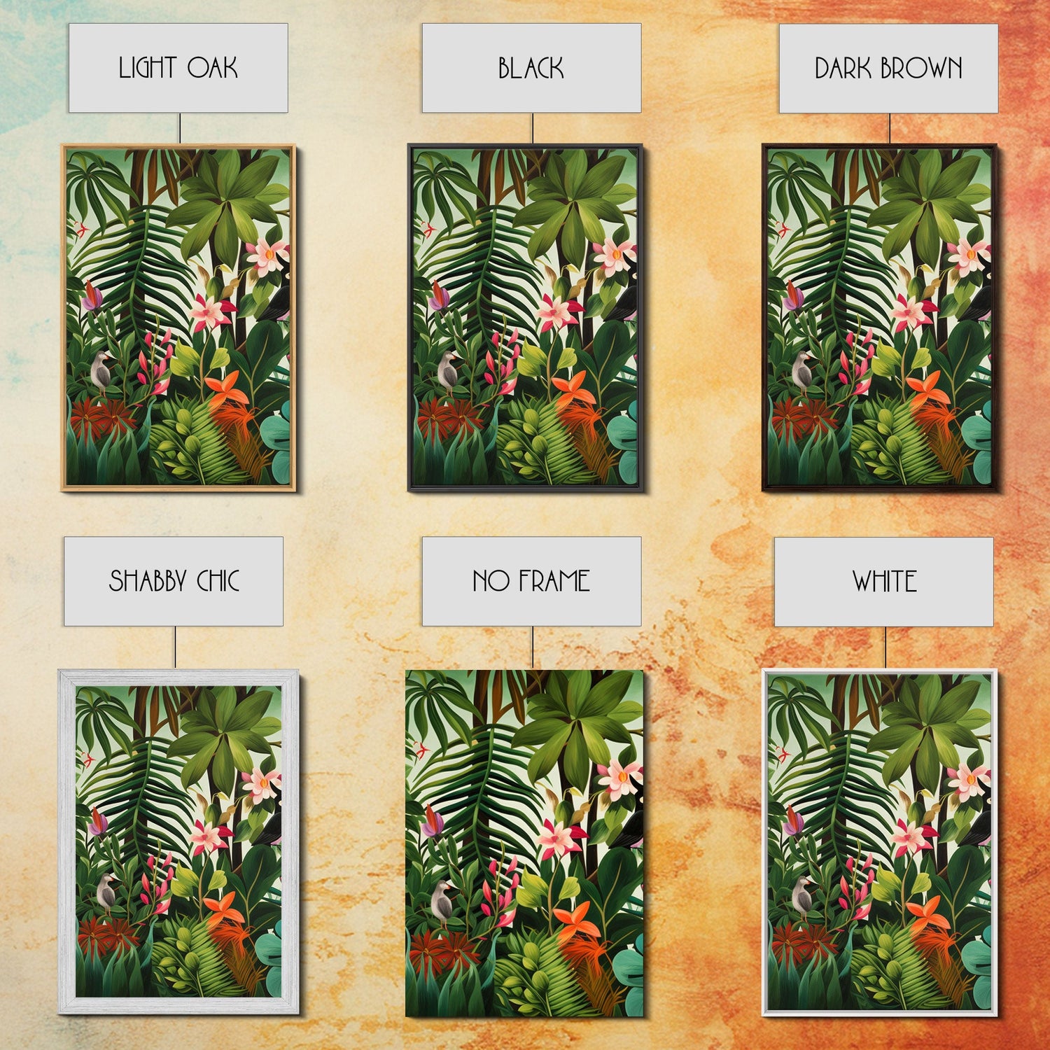 Tropical Wall Art, Birds Print, Animal Wall Art, Canvas Print, Wall Art, 3 Piece Wall Art, Jungle Print, Gaming Wall Decor, Kitchen Wall Art