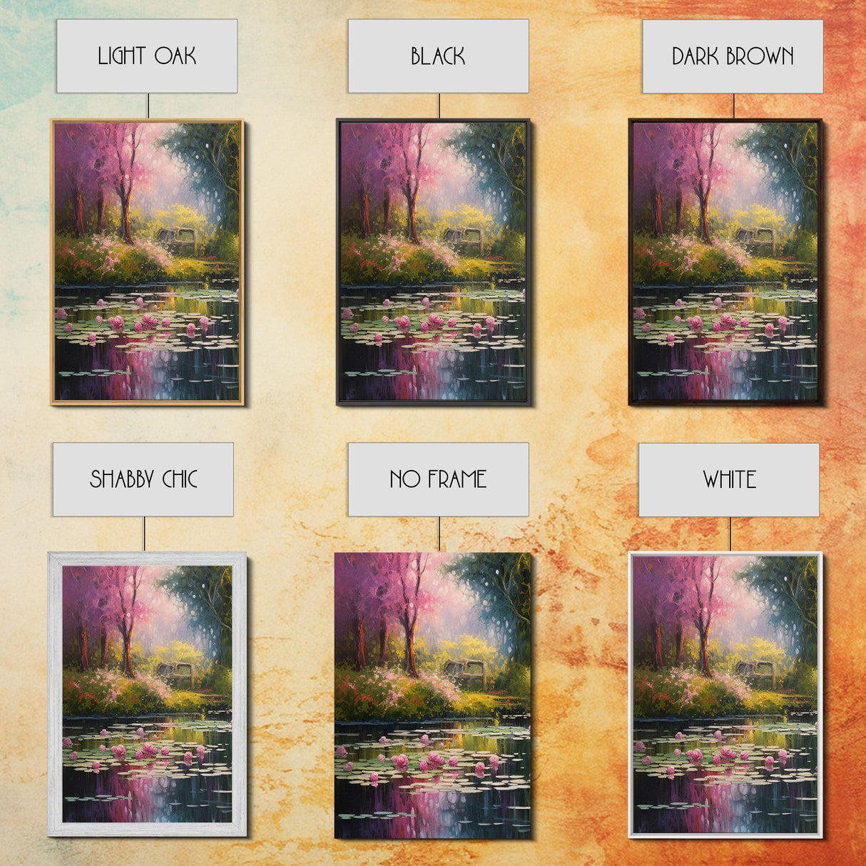Zen Wall Art, Lake Wall Art, Lotus Print, Canvas Print, Set Of 3 Prints, Wall Art, 3 Piece Wall Art, Dining Room Decor, Home Decor Prints