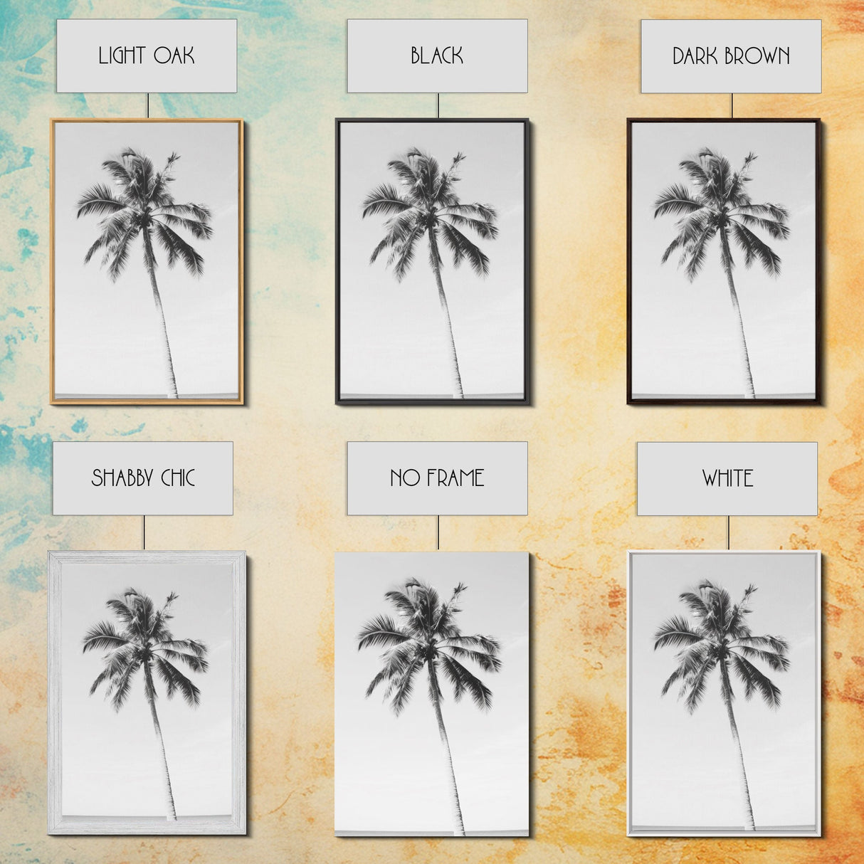Palm Tree Wall Art, Tropical Art, Minimalist Art, Canvas Print, Wall Hanging, Portrait Art, Black And White Art, Living Room Wall Art