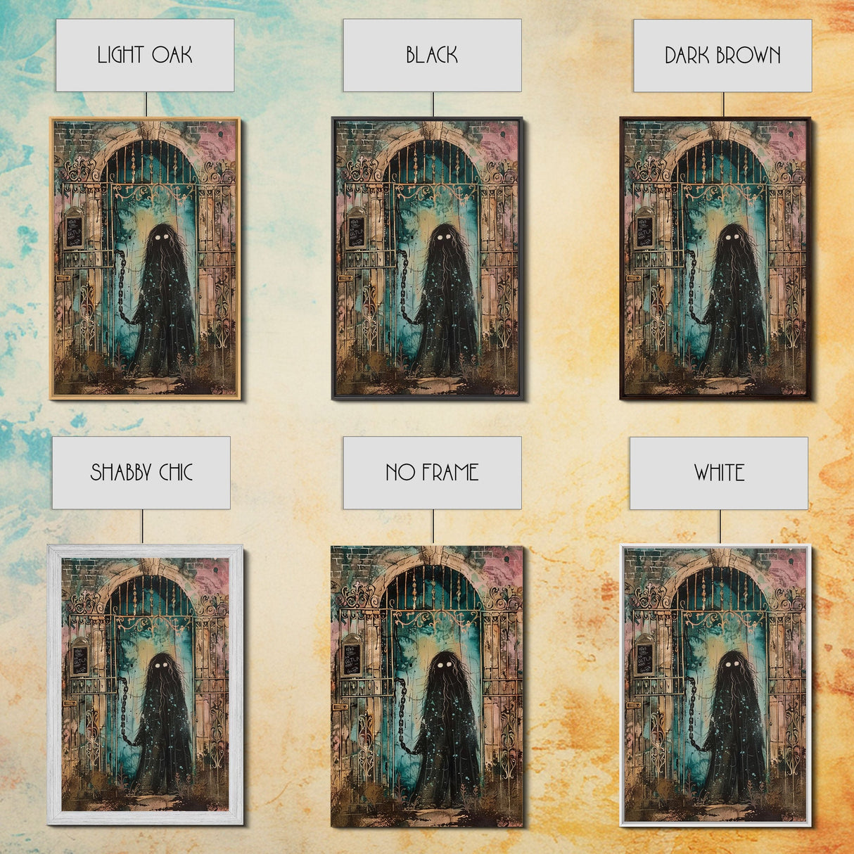 Halloween Creepy Doll, Framed Canvas Print, Wall Art, Spooky Decor, Halloween Decoration, Living Room Art, Unique Gift