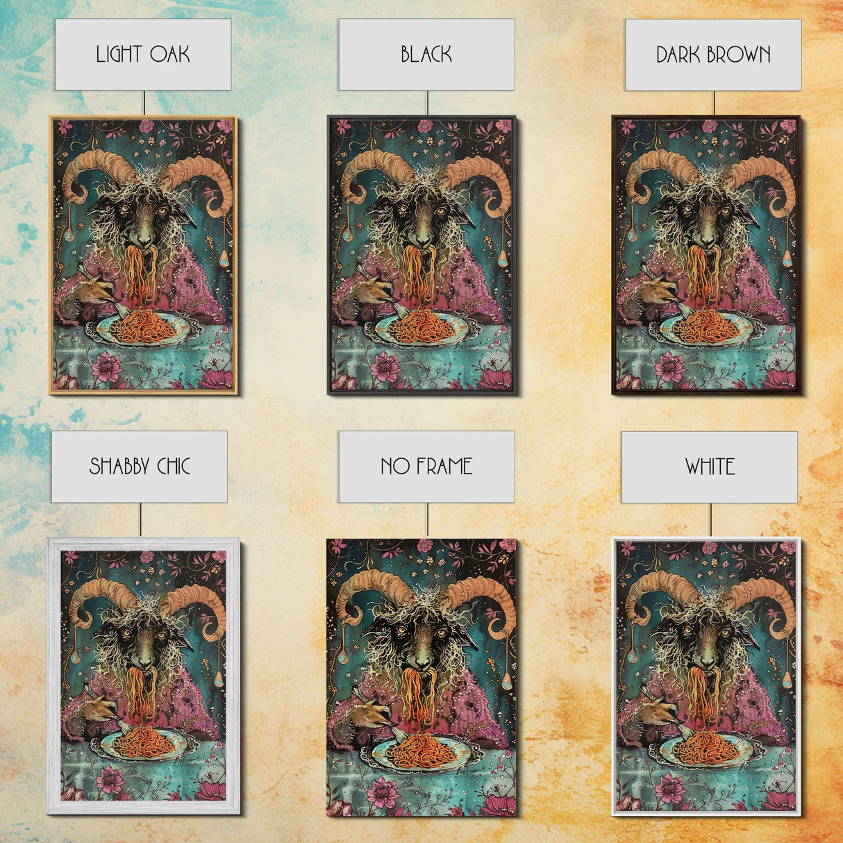 Halloween Sinister Alchemist Framed Canvas Print, Wall Art, Living Room Decor, Halloween Decoration, Spooky Art, Haunted House Art