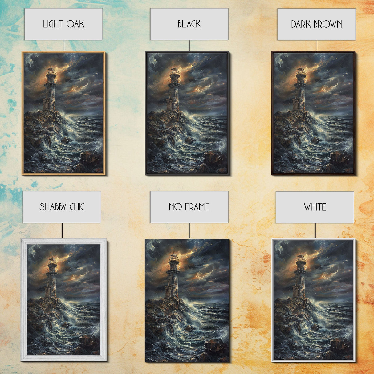 Eerie Castle on Cliff, Halloween Art Print, Spooky Home Decor, Framed Canvas Print, Creepy Art, Halloween Wall Decor, Seasonal Wall Art