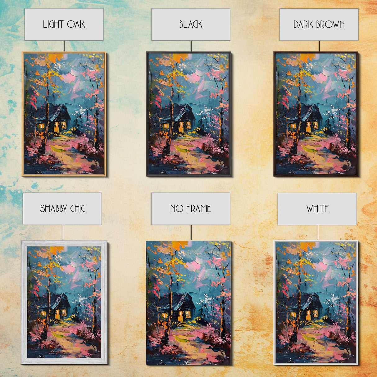 Eerie Moonlit Cemetery Framed Canvas Print, Halloween, Haunted Graveyard Wall Art, Gothic Horror Decor, Spooky Artwork, Framed Canvas Print