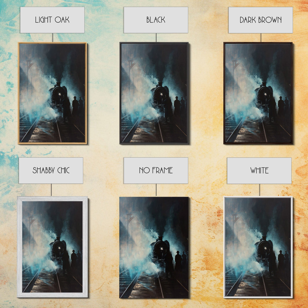 Mysterious Spooky Carnival Tent Framed Canvas Print, Halloween Wall Art, Haunted House Decor, Ghostly Home Decoration, Halloween Art