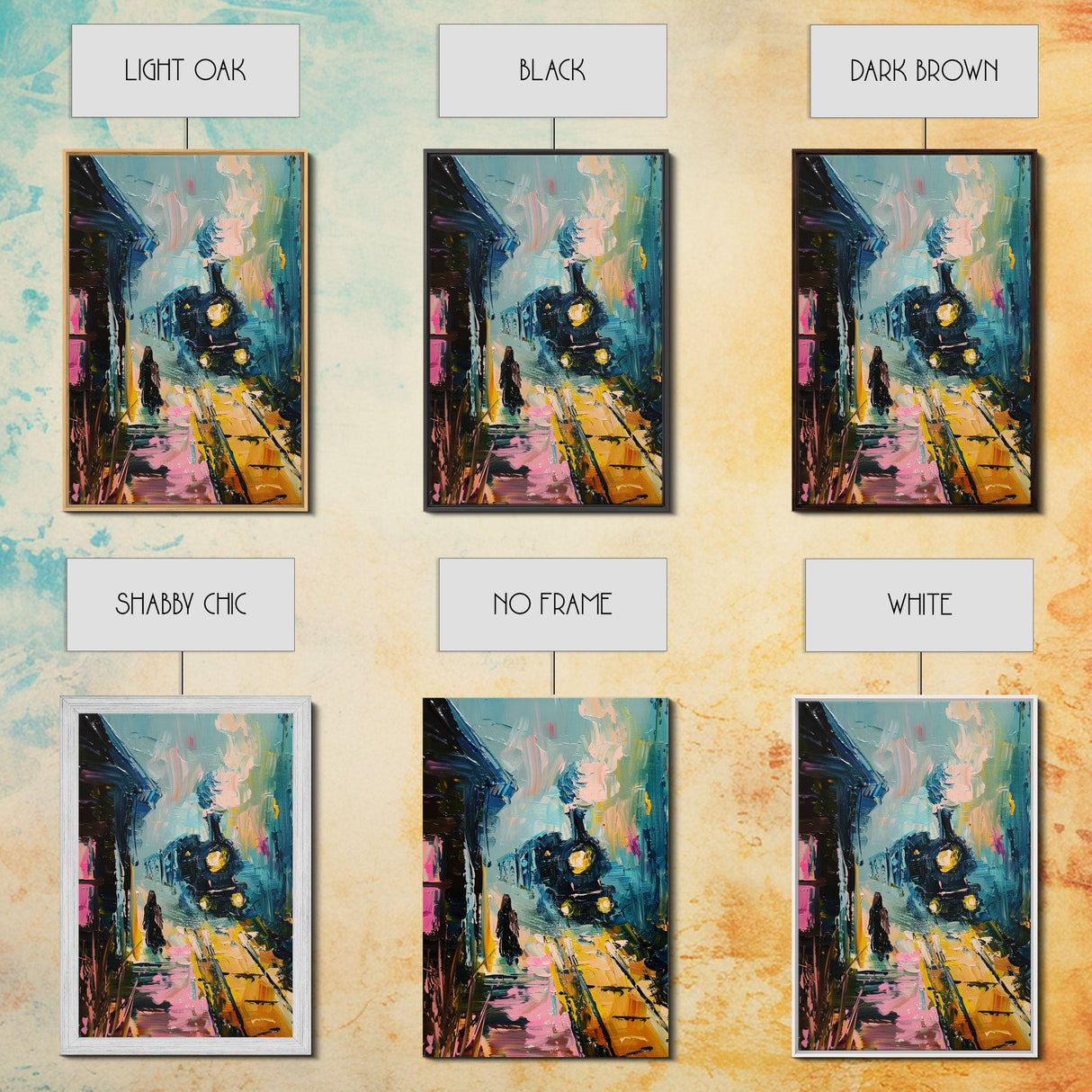 Spooky Van Gogh-Inspired Haunted House Framed Canvas Print, Halloween Wall Art, Eerie Home Decor, Ghostly Night Artwork, Haunted Home