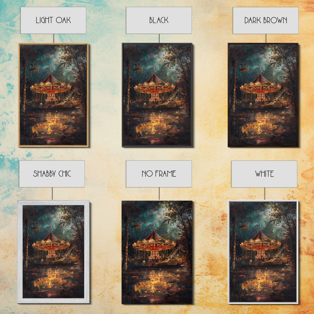 Haunted Forest Path with Pumpkins Framed Canvas Print, Halloween Wall Art, Spooky Home Decor, Eerie Forest Artwork, Haunted Pathway Art