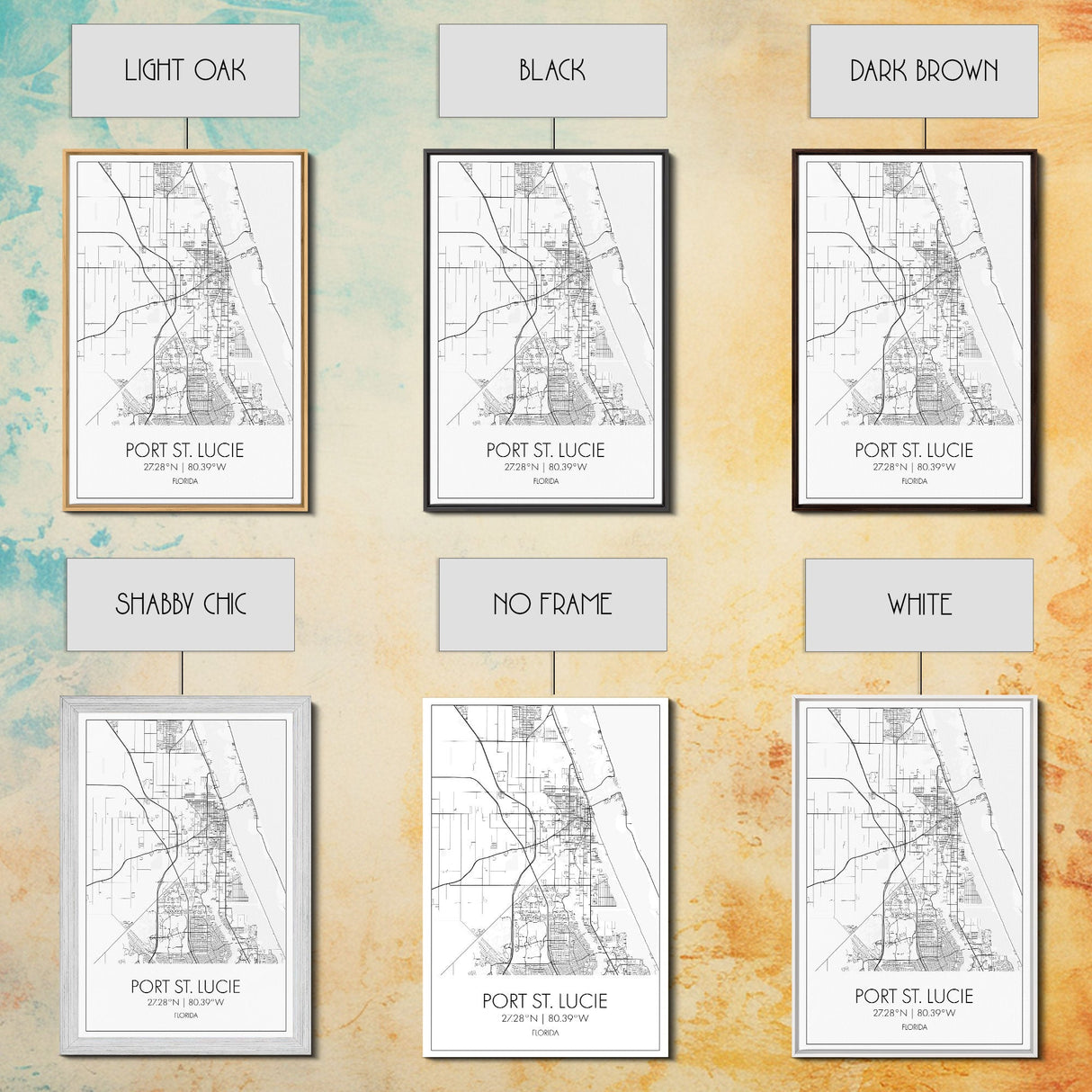 Port St Lucie Street Map, Florida Map, City Map Art, Minimalist Art, Wall Art, Canvas Print, Friend Gift, Black And White Art, Travel Décor