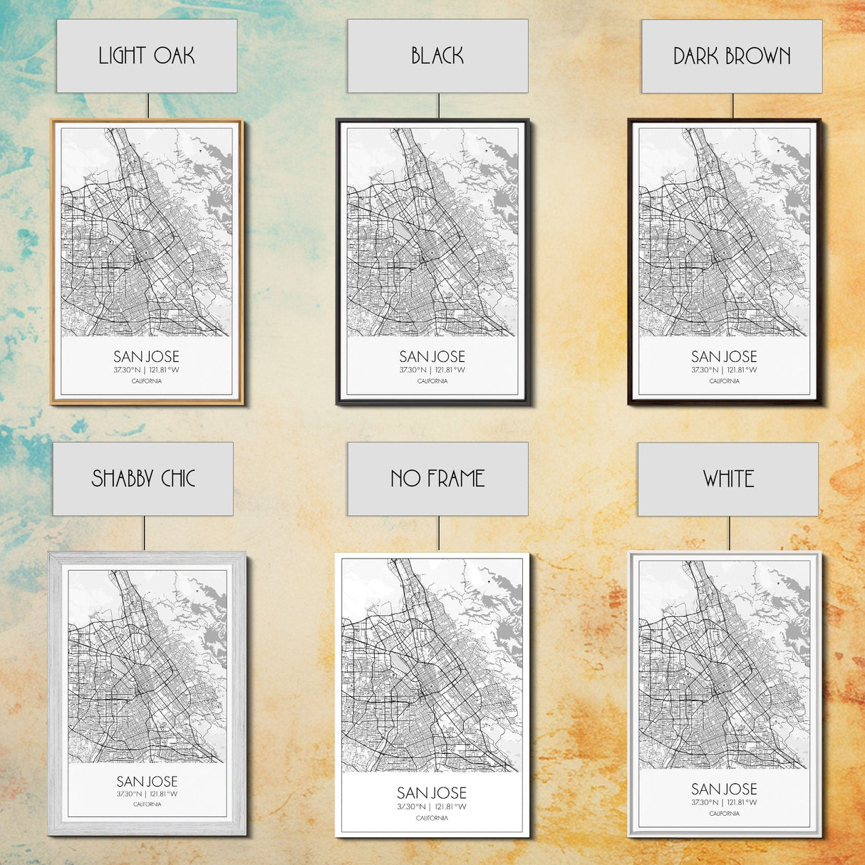 San Jose Street Map, California Map, City Map Print, Minimalist Art, Wall Art, Canvas Print, Girl Graduation Gift, Game Room Wall Art