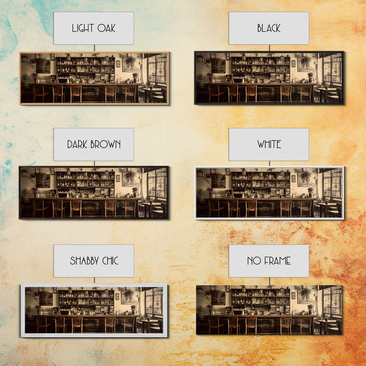 Bar Art, Old Timey Western Bar, Sepia Photography Art, Kitchen Art, Kitchen Wall Art, Home Bar Decor, Bar Cart Art