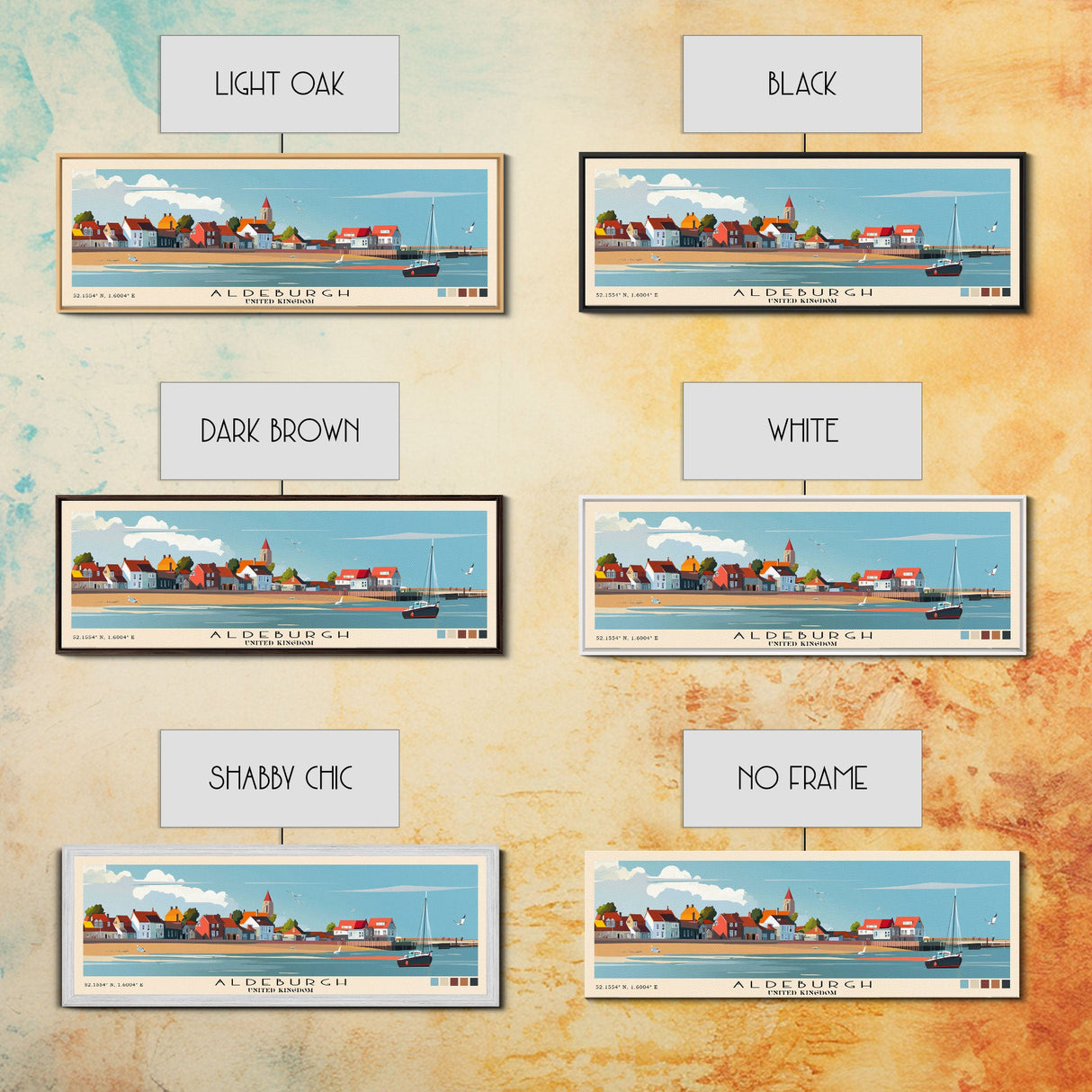 Aldeburgh, United Kingdom Panoramic Print, Vacation Gift, United Kingdom Wall Art, Vacation Wall Art, Vacatation Memories, Beach Decor, Beach Or Lakehouse Art