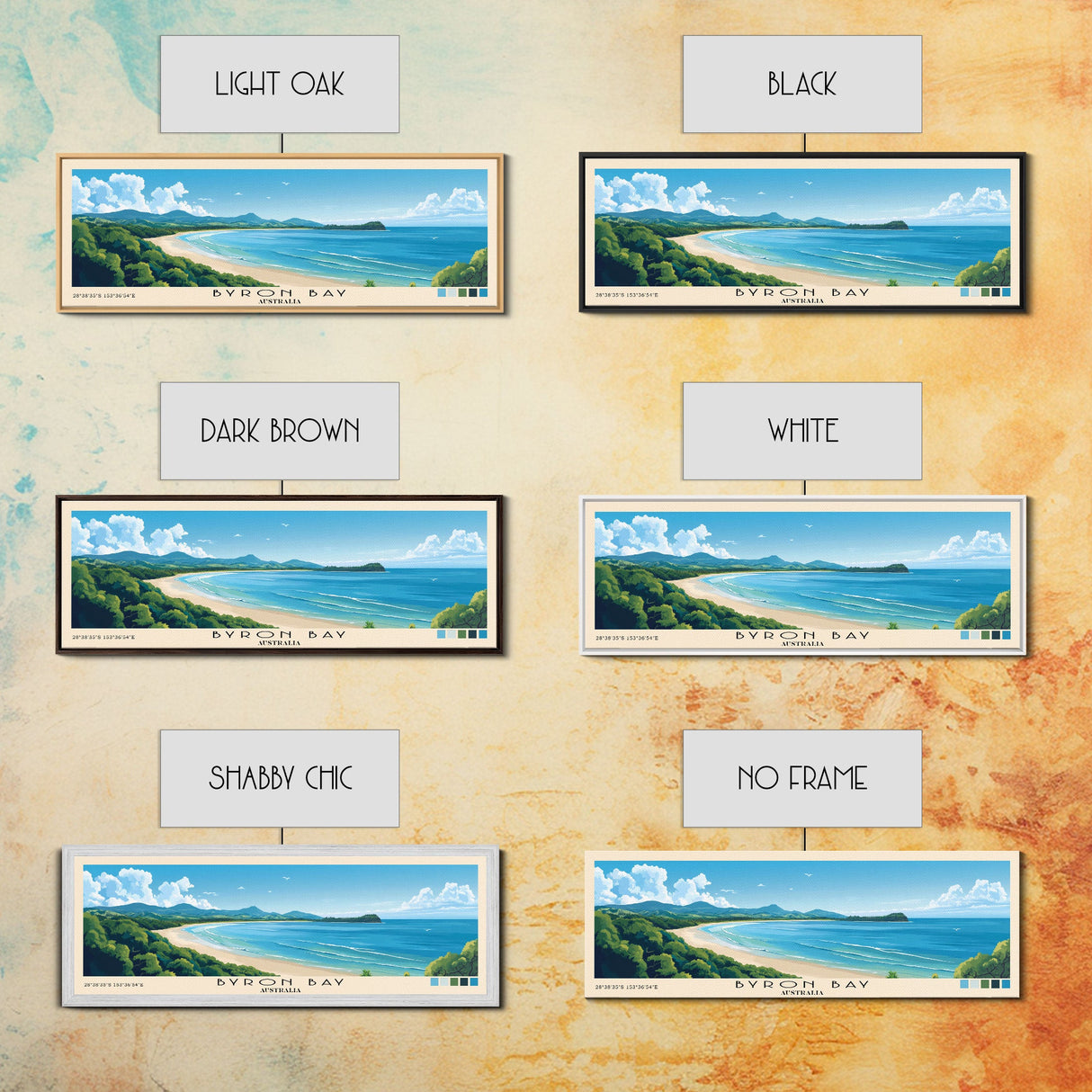 Byron Bay, Australia Panoramic Print, Vacation Gift, Australia Wall Art, Vacation Wall Art, Vacatation Memories, Beach Decor, Beach Or Lakehouse Art