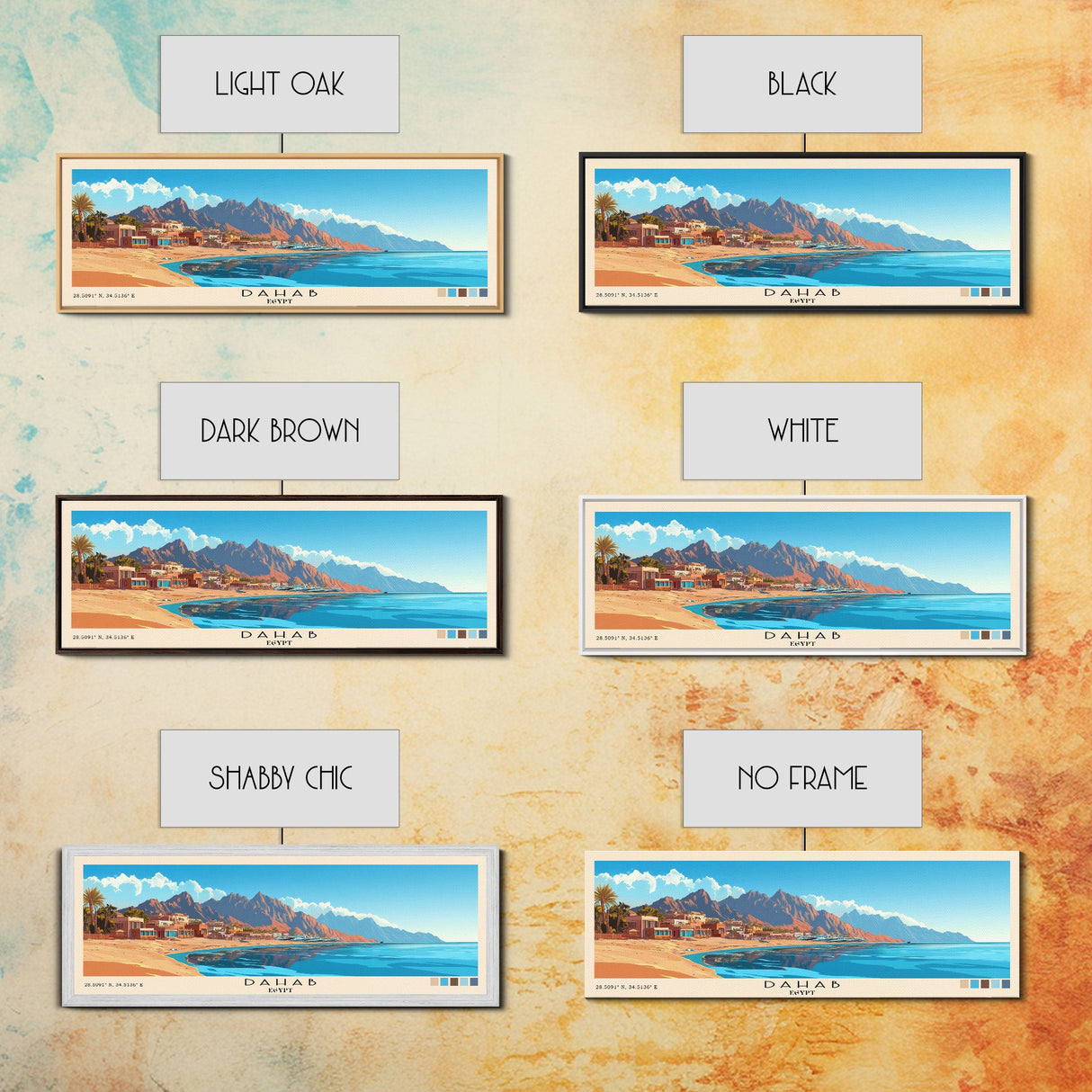 Dahab, Egypt Panoramic Print, Vacation Gift, Egypt Wall Art, Vacation Wall Art, Vacatation Memories, Beach Decor, Beach Or Lakehouse Art