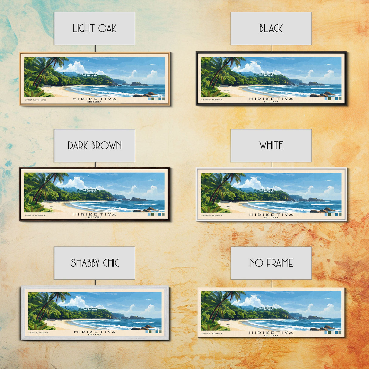 Hiriketiya, Sri Lanka Panoramic Print, Vacation Gift, Sri Lanka Wall Art, Vacation Wall Art, Vacatation Memories, Beach Decor, Beach Or Lakehouse Art