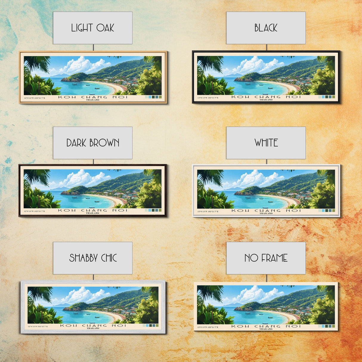 Koh Chang Noi, Thailand Panoramic Print, Vacation Gift, Thailand Wall Art, Vacation Wall Art, Vacatation Memories, Beach Decor, Beach Or Lakehouse Art