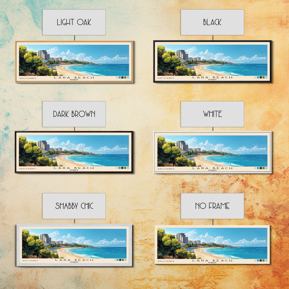 Lara Beach, Turkey Panoramic Print, Vacation Gift, Turkey Wall Art, Vacation Wall Art, Vacatation Memories, Beach Decor, Beach Or Lakehouse Art