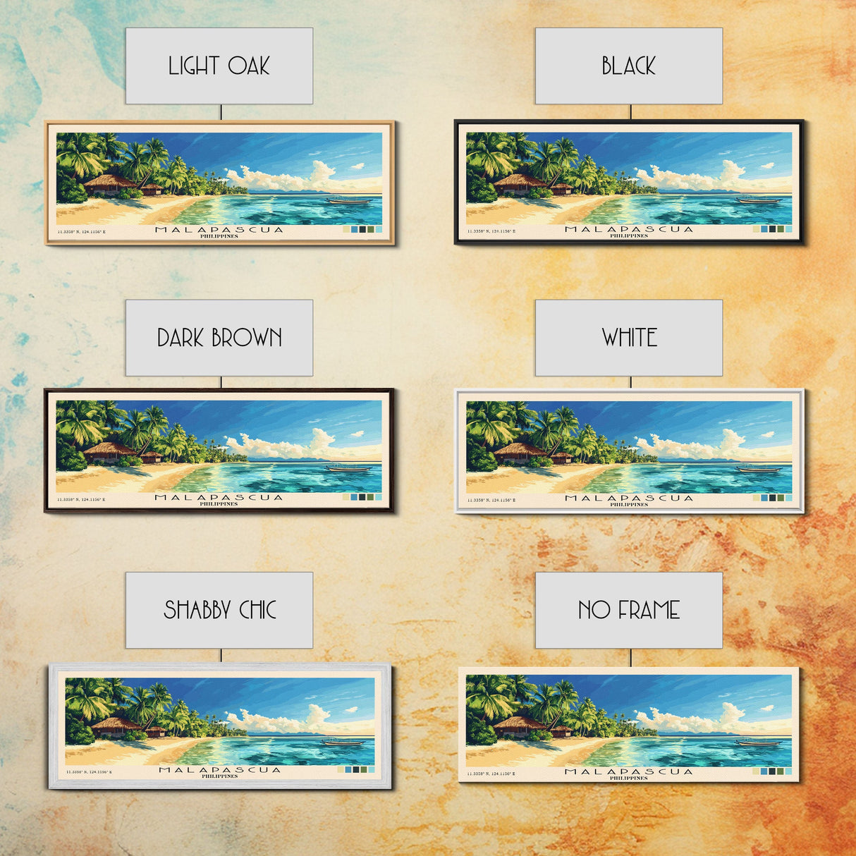 Malapascua, Philippines Panoramic Print, Vacation Gift, Philippines Wall Art, Vacation Wall Art, Vacatation Memories, Beach Decor, Beach Or Lakehouse Art