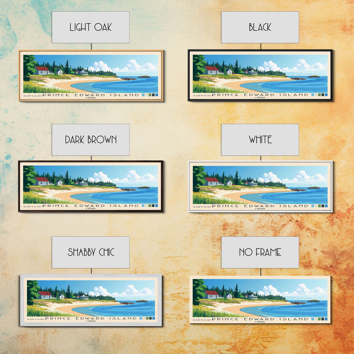 Prince Edward Island, Canada Panoramic Print, Vacation Gift, Canada Wall Art, Beach Painting, Beach Decor, Beach Or Lakehouse Art