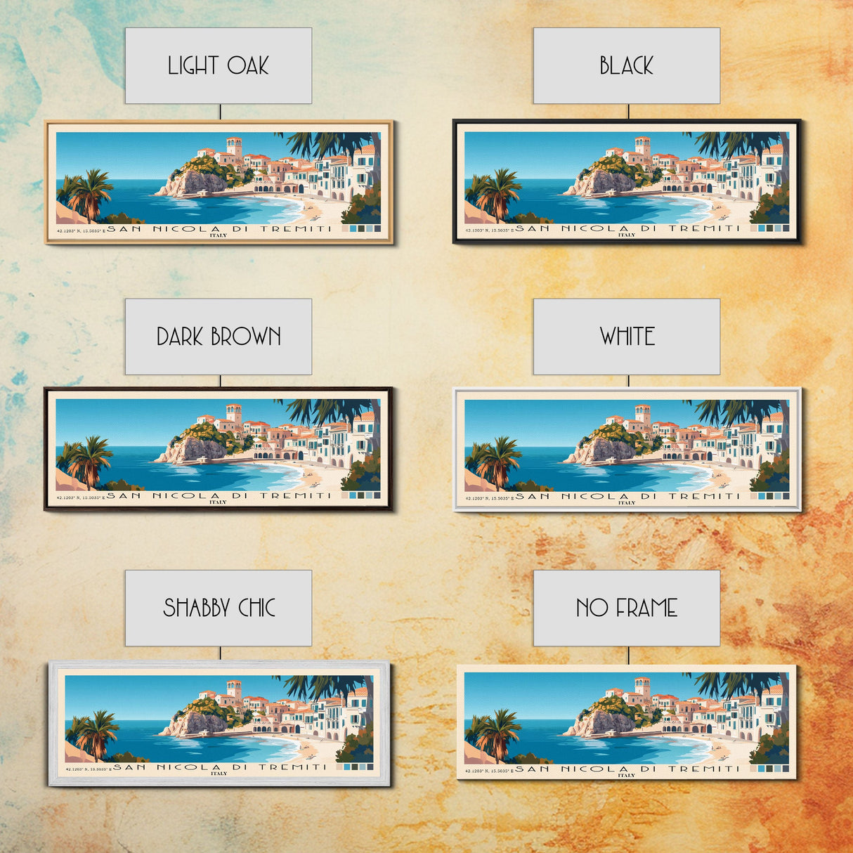 San Nicola di Tremiti, Italy Panoramic Print, Vacation Gift, Italy Wall Art, Vacation Wall Art, Vacatation Memories, Beach Decor, Beach Or Lakehouse Art