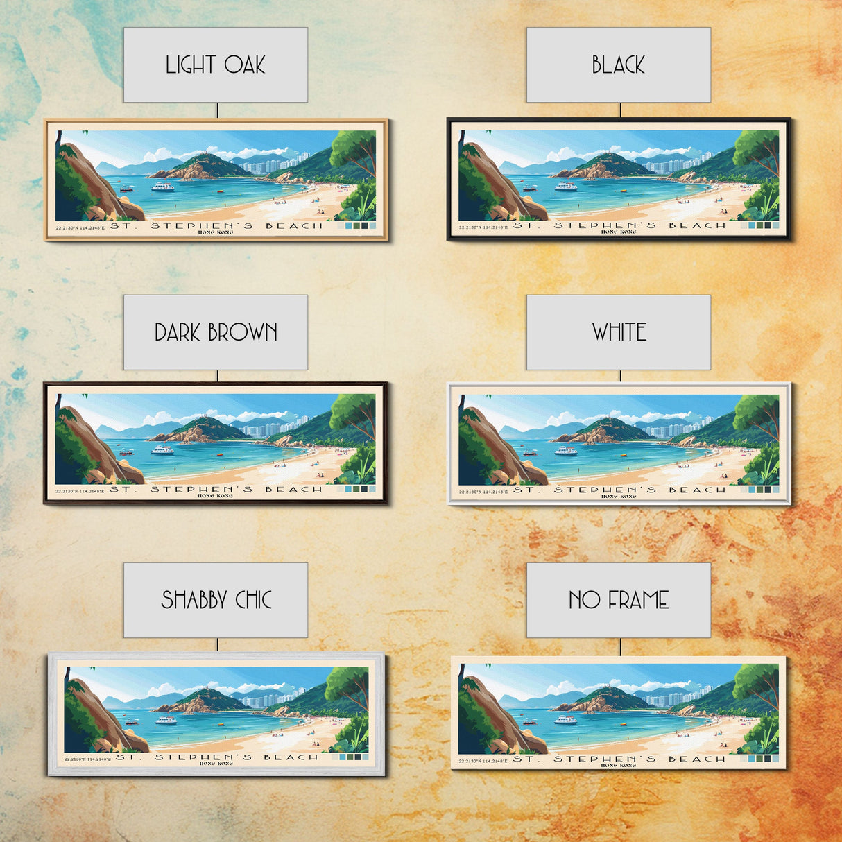 St. Stephen's Beach, Hong Kong Panoramic Print, Vacation Gift, Hong Kong Wall Art, Vacation Wall Art, Vacatation Memories, Beach Decor, Beach Or Lakehouse Art