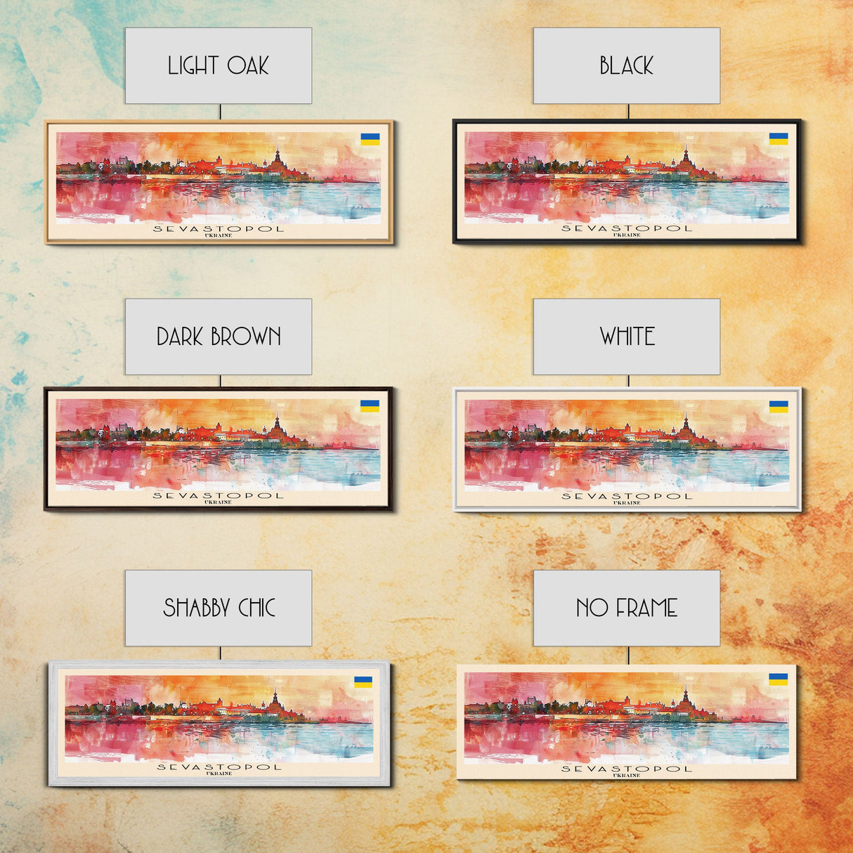 Sevastopol Ukraine Travel Art, City Art, Framed Canvas Print or Metal Wall Art, Europe Travel Poster, Panoramic Wall Art, Extra Wide Wall Art