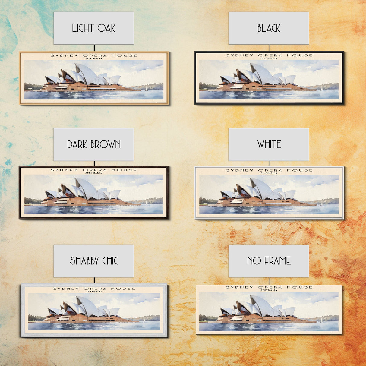 Sydney Opera House Framed Canvas Print Travel Poster | Wall Art | Home Decor | Gift For Travel Lover | Wall Hanging | Original Art