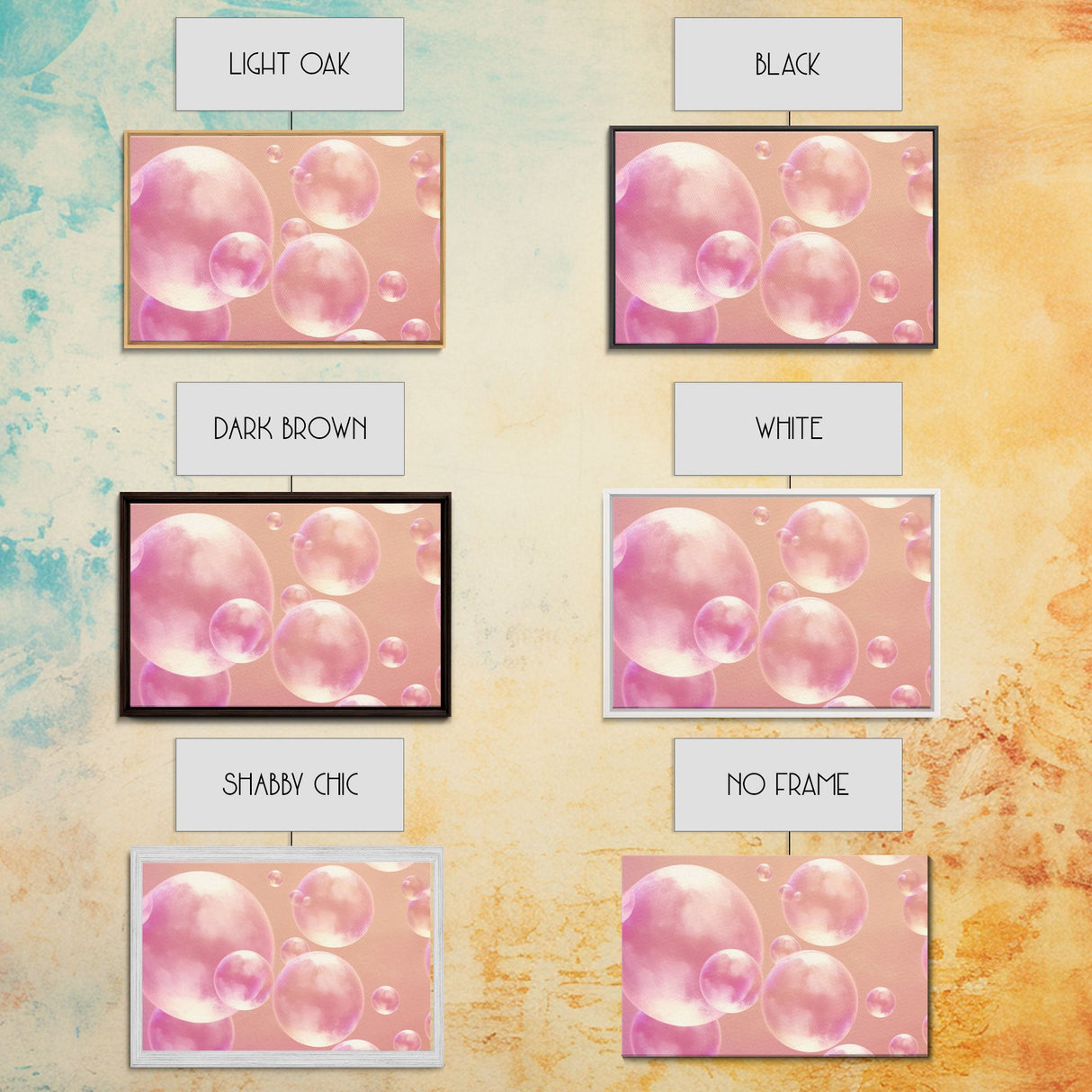 Pink Bathroom Wall Decor, Pink Bubbles Abstract Wall Art Print, Bubbles Print, Pink Nursery Wall Art, Bubbles Nursery Art Print Framed Art