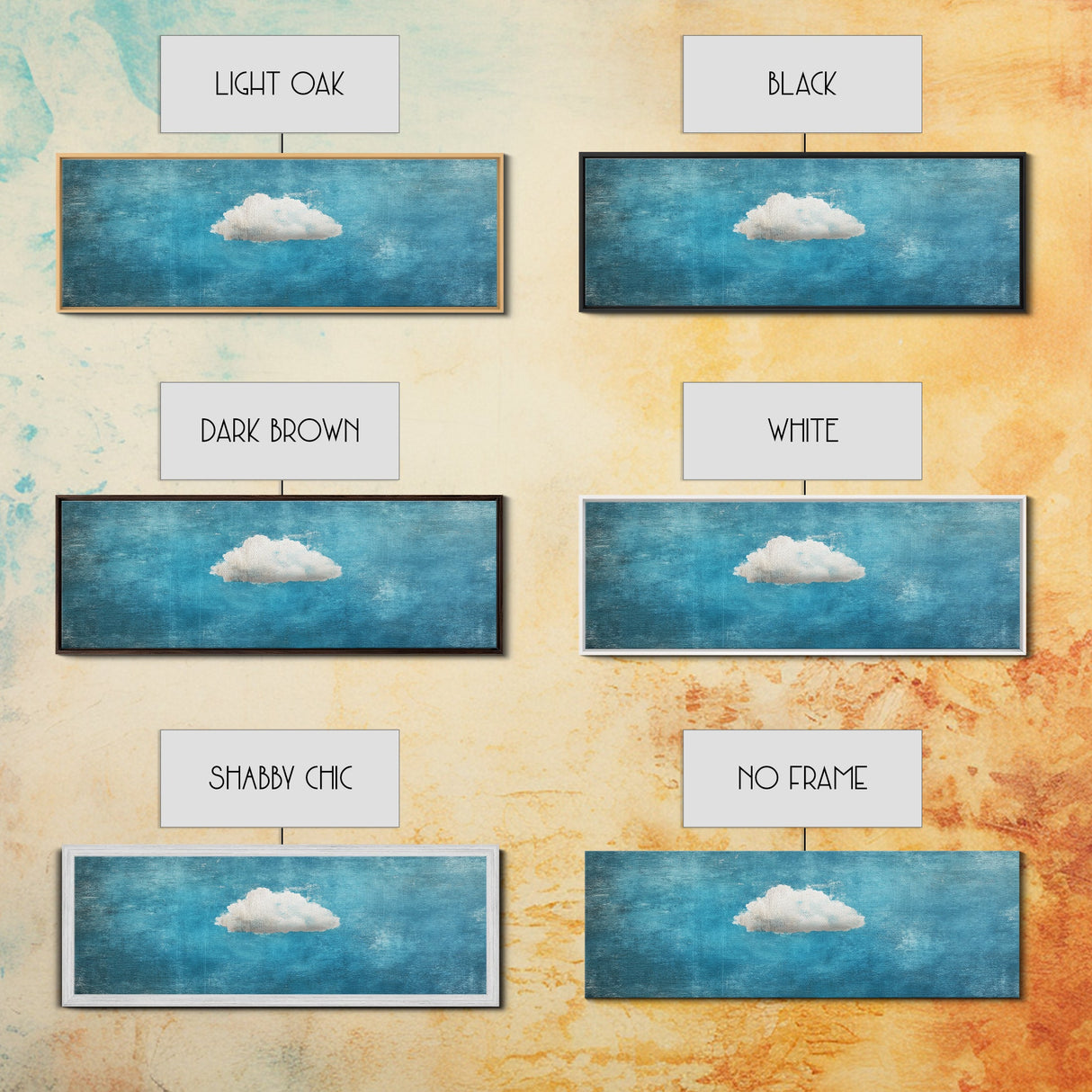 The Cloud - Modern Wall Art - Boho Art - Minimalist Art - Home Decor - Gift Idea - Canvas Wall Art - Overszied Art - Panoramic Art