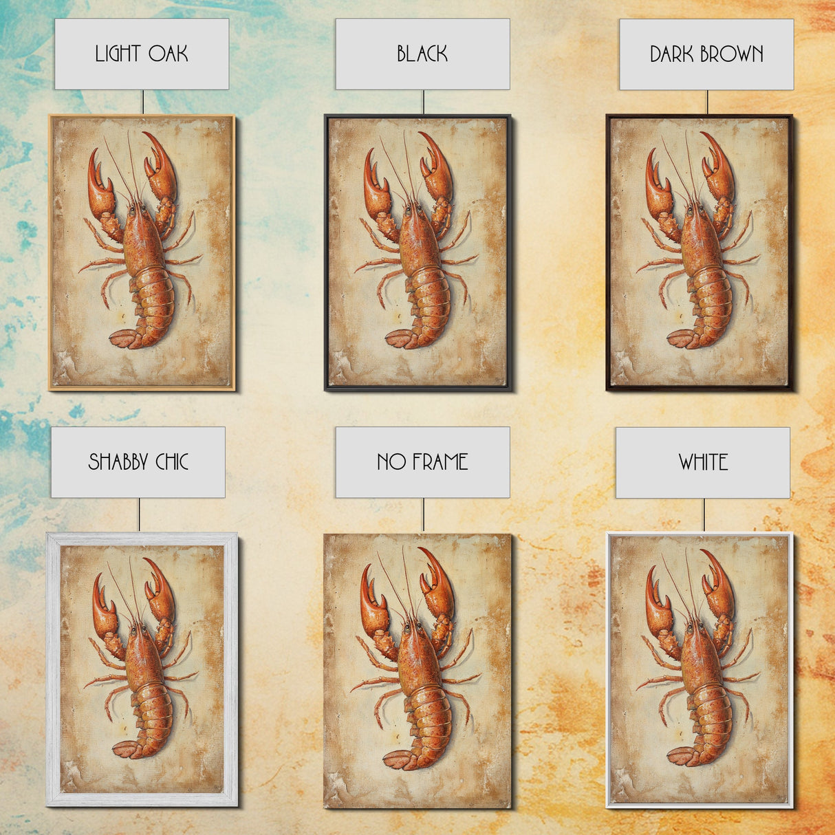 Kitsch Kitchen Home Decor, Crayfish Painting Print, Crawdaddy Wall Art, Louisiana Home Decor, Cajun Decor, Kitchen Wall Art