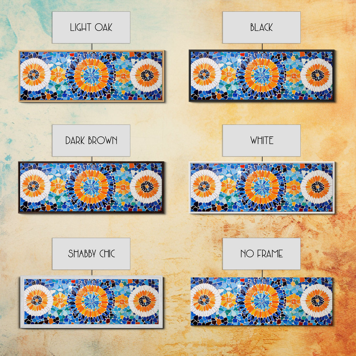 Mosaic Style Abstract Art Print, Sunflowers Mosaic Print, Floral Decor, Flower Abstract Art, Mosaic Wall Art Print, Sunflower Painting