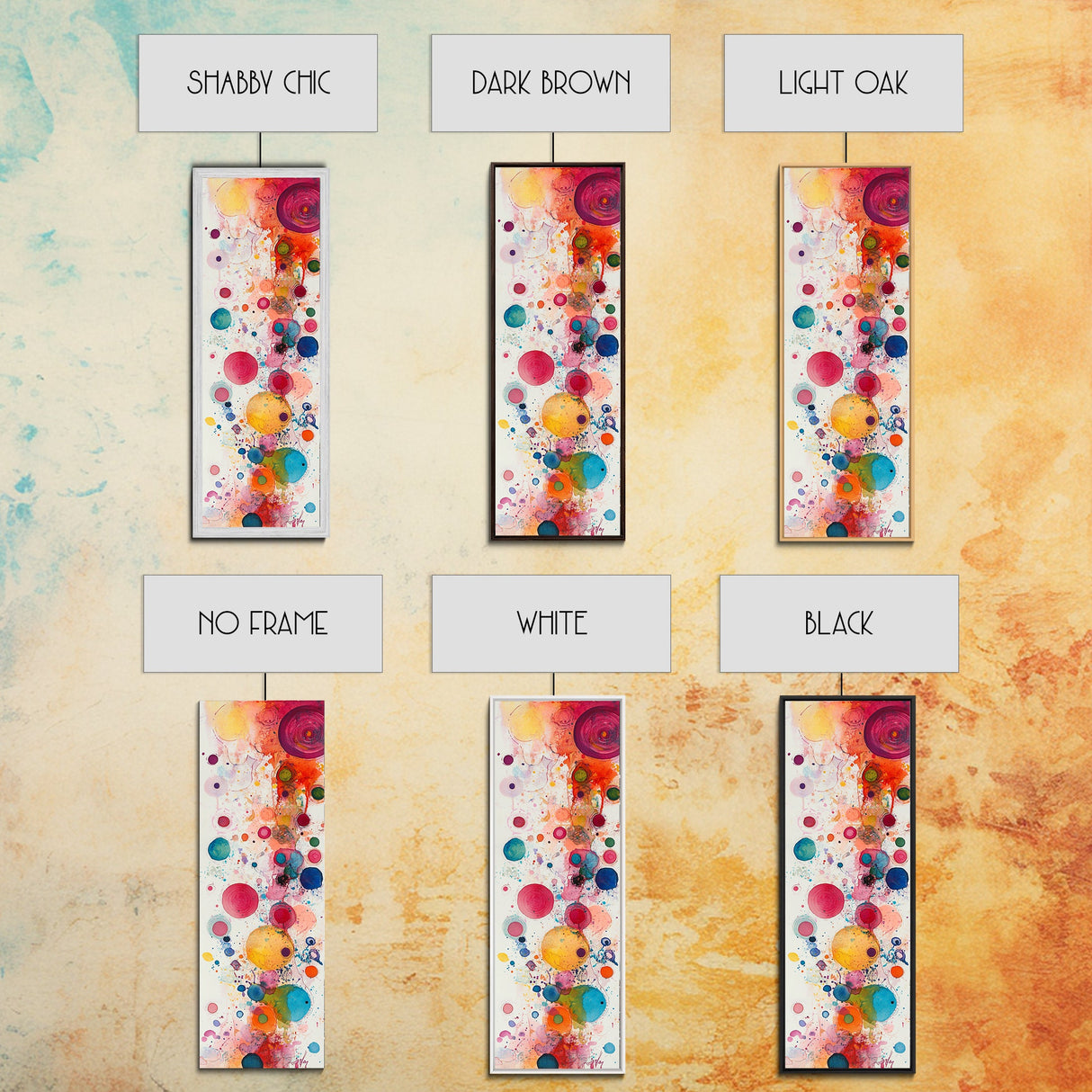 Colorful Abstract Dots Canvas Print Whimsical Art Modern Wall Decor Playful Vertical Art Gift Idea Light Pink Wall Art