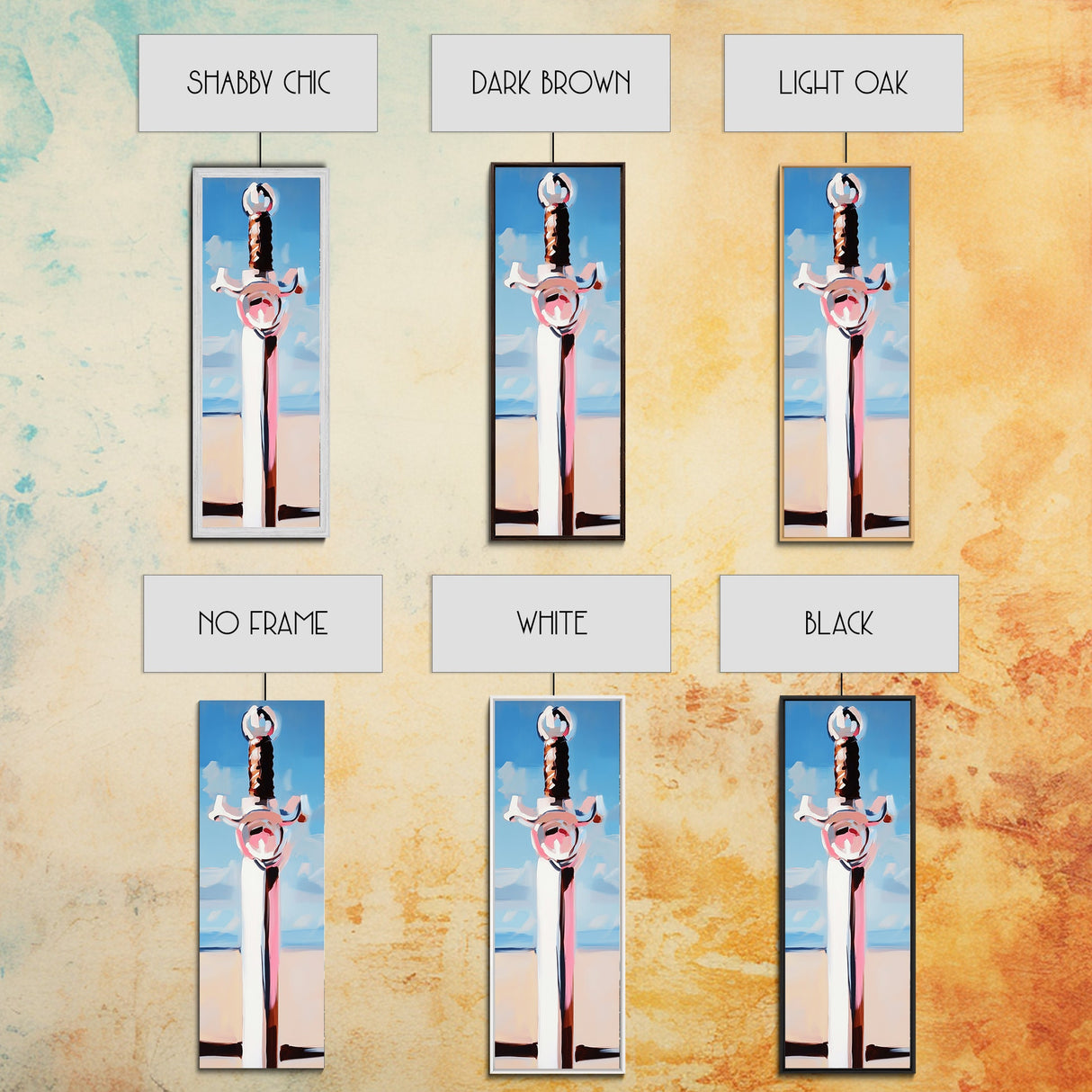 Sword in Sand, Medieval Art, Fantasy Wall Decor, Warrior Art, Rustic Home Decor, Castle Aesthetic, Living Room Canvas Print