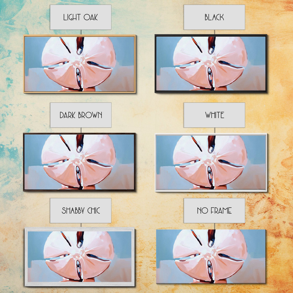 Sand Dollar, Beach Collectible, Coastal Aesthetic, Soft Pastel, Framed Canvas Print, Boho Ocean Art, Living Room Wall Art, Nautical Decor