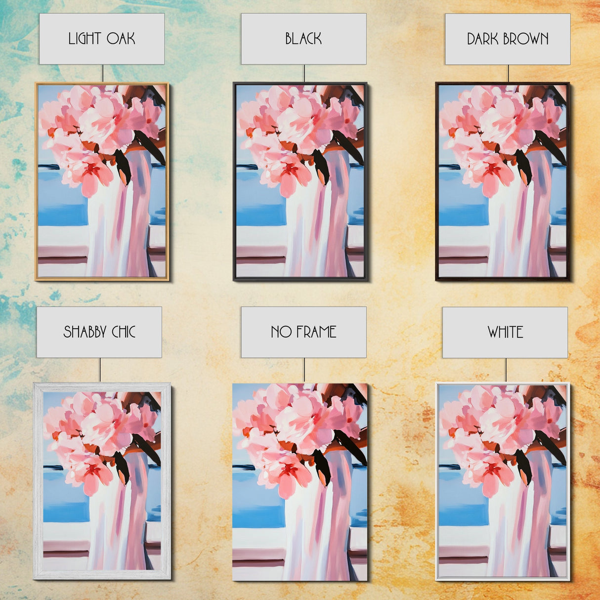 Floral Bouquet, Feminine Art, Elegant Flowers, Canvas Print, Romantic Wall Art, Pink Decor, Soft Pastel Aesthetic, Bedroom Artwork
