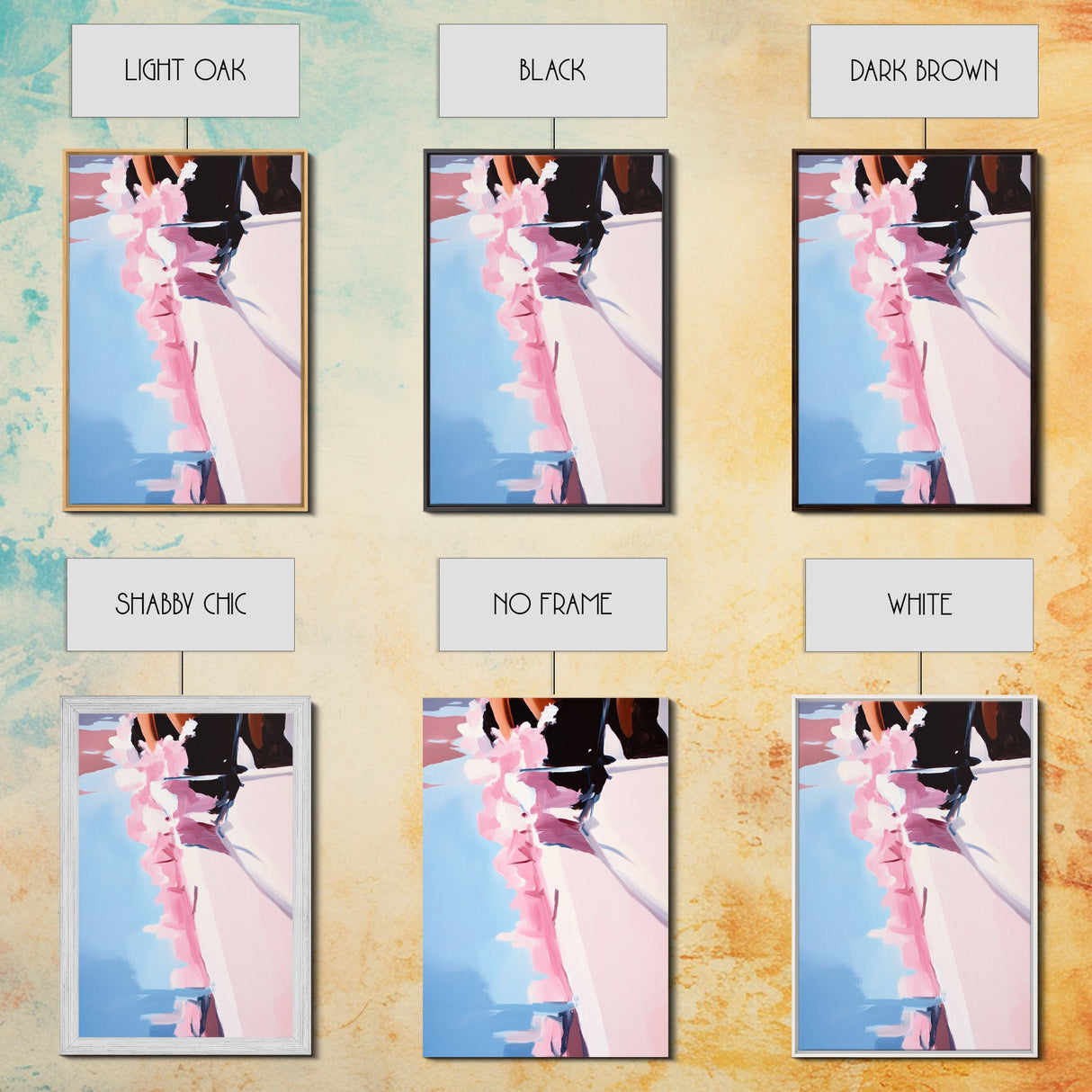 Floral Reflection, Dreamy Water Art, Pastel Painting, Feminine Wall Decor, Tranquil Aesthetic, Bedroom Wall Art, Framed Canvas Print