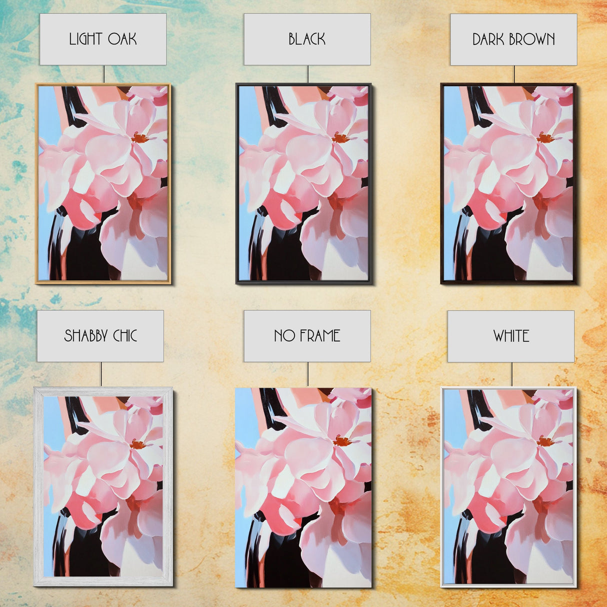 Floral Beauty, Romantic Blooms, Soft Pink Aesthetic, Feminine Wall Art, Elegant Pastel Decor, Framed Canvas Print, Living Room