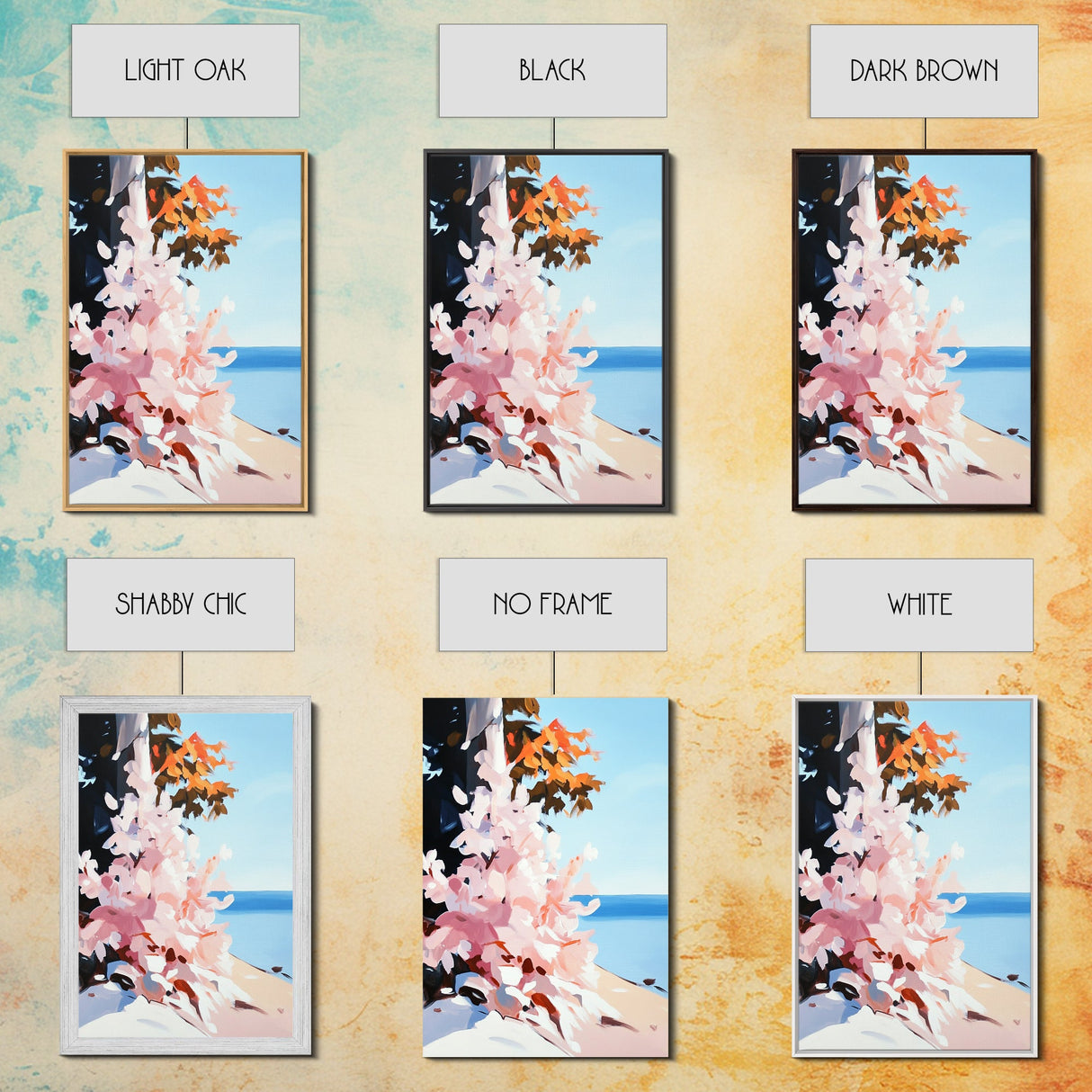 Fall Blossoms, Autumn Aesthetic, Warm Colors, Cozy Vibes, Framed Canvas Print, Living Room Wall Art, Seasonal Decor, Nature Inspired