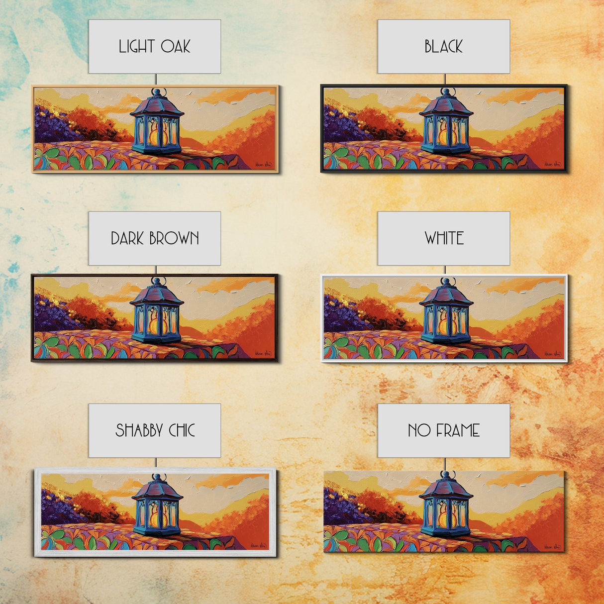 Lantern Glow Moment, Rustic Fall Lantern, Sunset Patio Wall Art, Canvas Print, Autumn Porch Decor, Warm Country Home Artwork