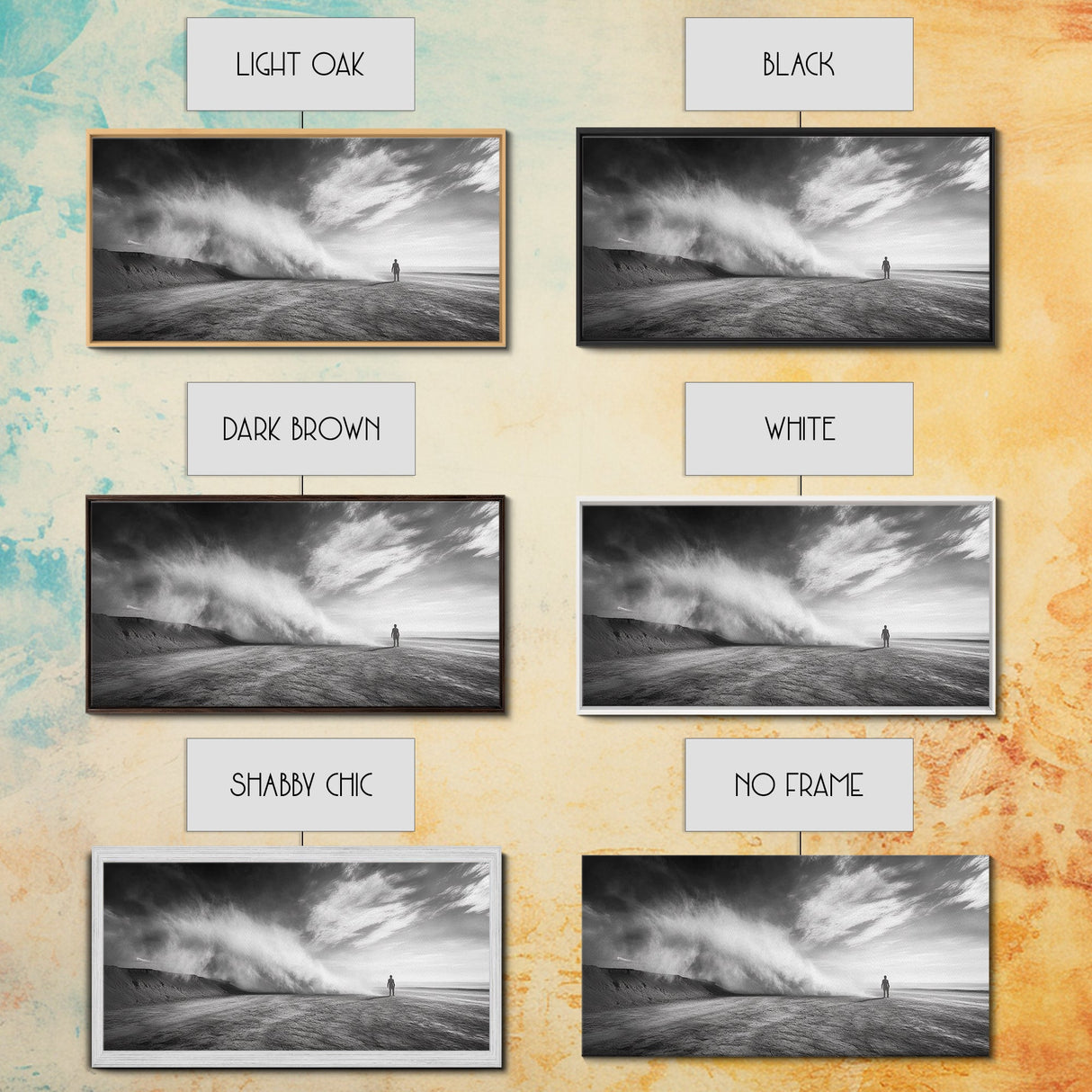 Desert Storm, Solitude Photography, Dramatic Landscape Art, Wind and Sand Scene, Canvas Print, Modern Living Room or Office Wall Art