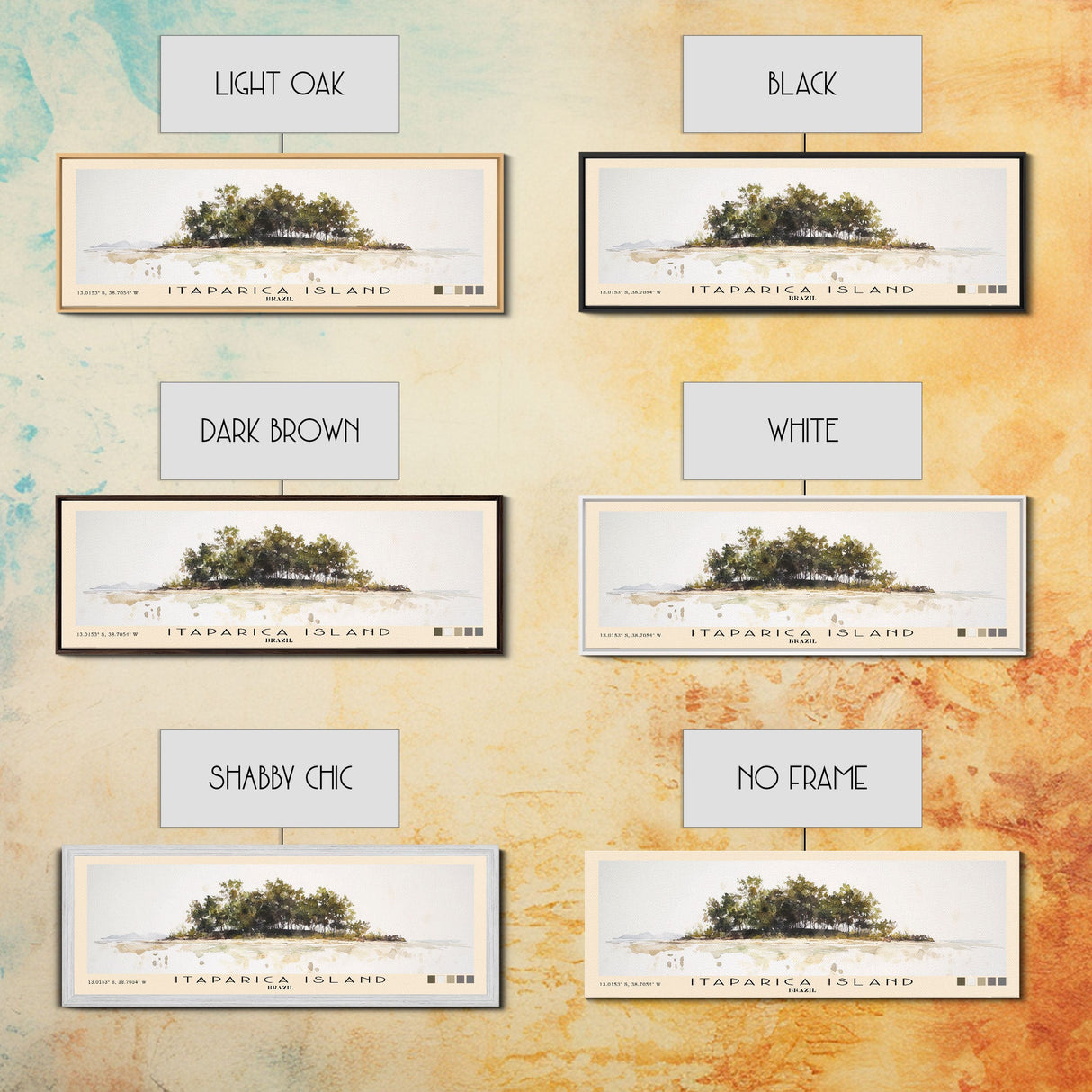 Itaparica Island, Brazil Watercolor Beach Print, Vacation Gift, Brazil Wall Art, Beach Painting, Beach Decor, Beach Painting