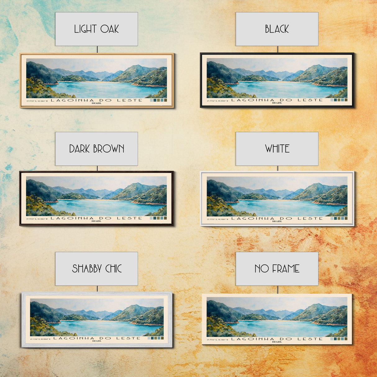 Lagoinha do Leste, Brazil Watercolor Beach Print, Vacation Gift, Brazil Wall Art, Beach Painting, Beach Decor, Beach Painting