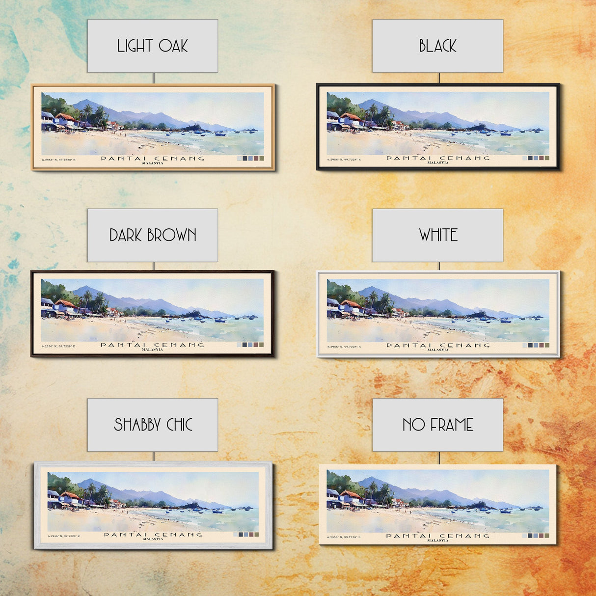 Pantai Cenang, Malasyia Watercolor Beach Print, Vacation Gift, Malasyia Wall Art, Beach Painting, Beach Decor, Beach Painting