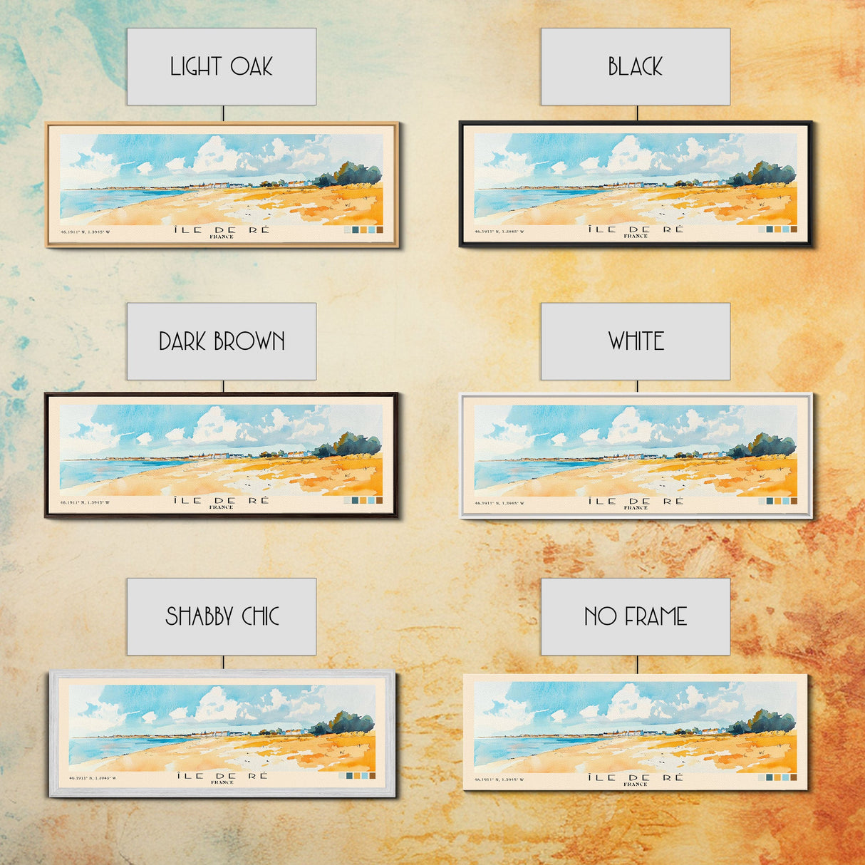 Île de Ré, France Watercolor Beach Print, Vacation Gift, France Wall Art, Beach Painting, Beach Decor, Beach Painting