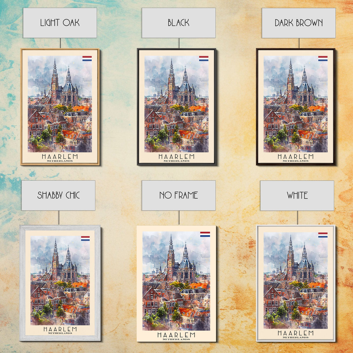 Haarlemmermeer Netherlands Water View Art, Framed Canvas Print, Bedroom Wall Art, Travel Poster, Home Decoration, Dutch Wall Art