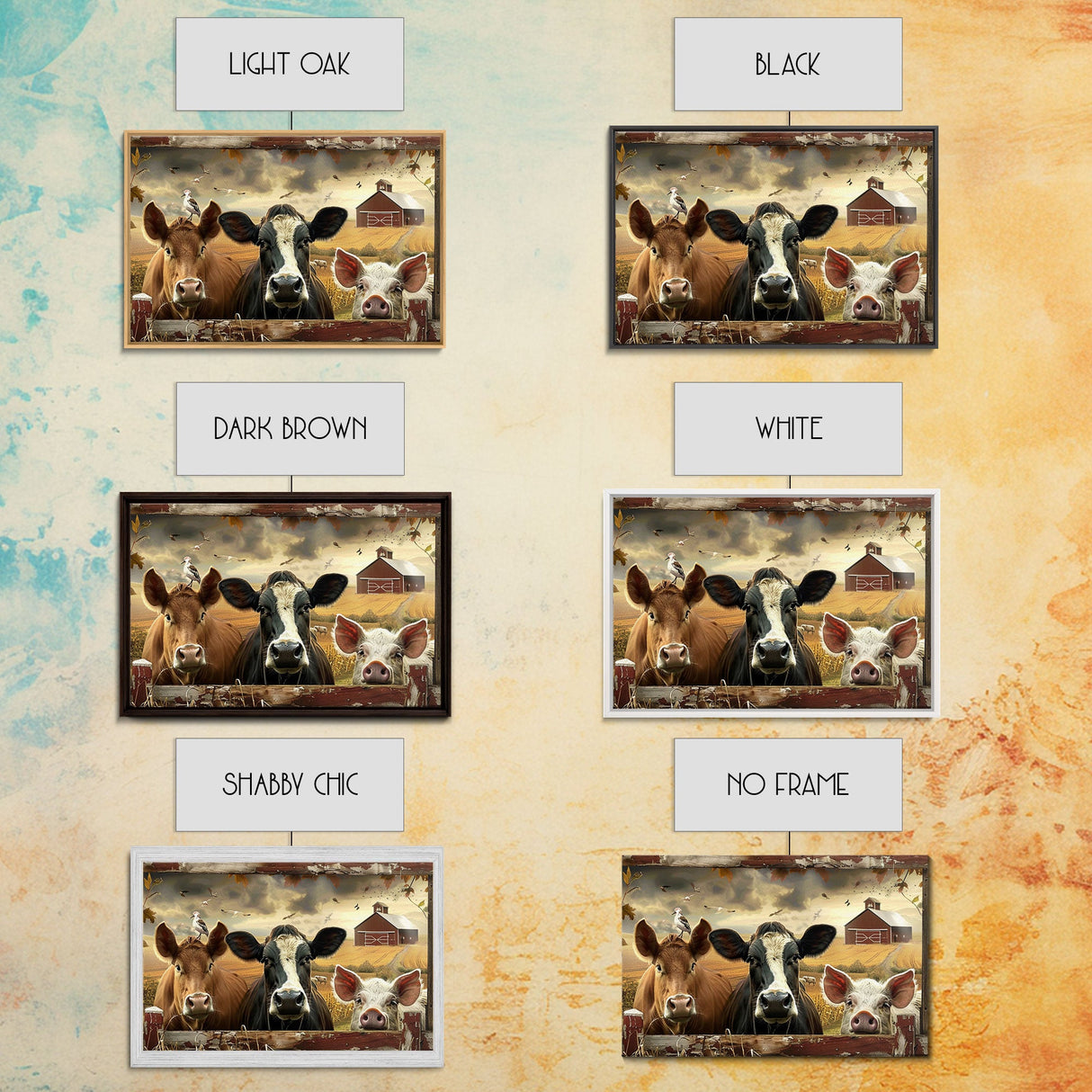 Cute Farmhouse Animal Print, Window Art, Wall Art, Home Decor, Wall Decor, Cute Farmhouse Kitsch Living Room Art