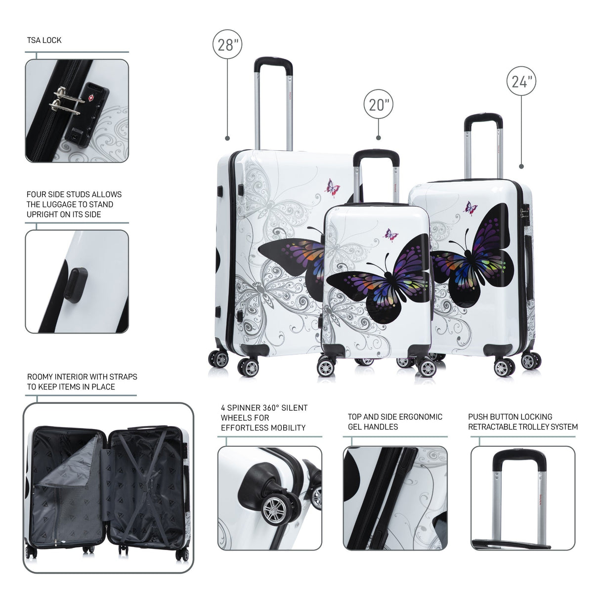 Prints 3 Piece Set 20''/24''/28''