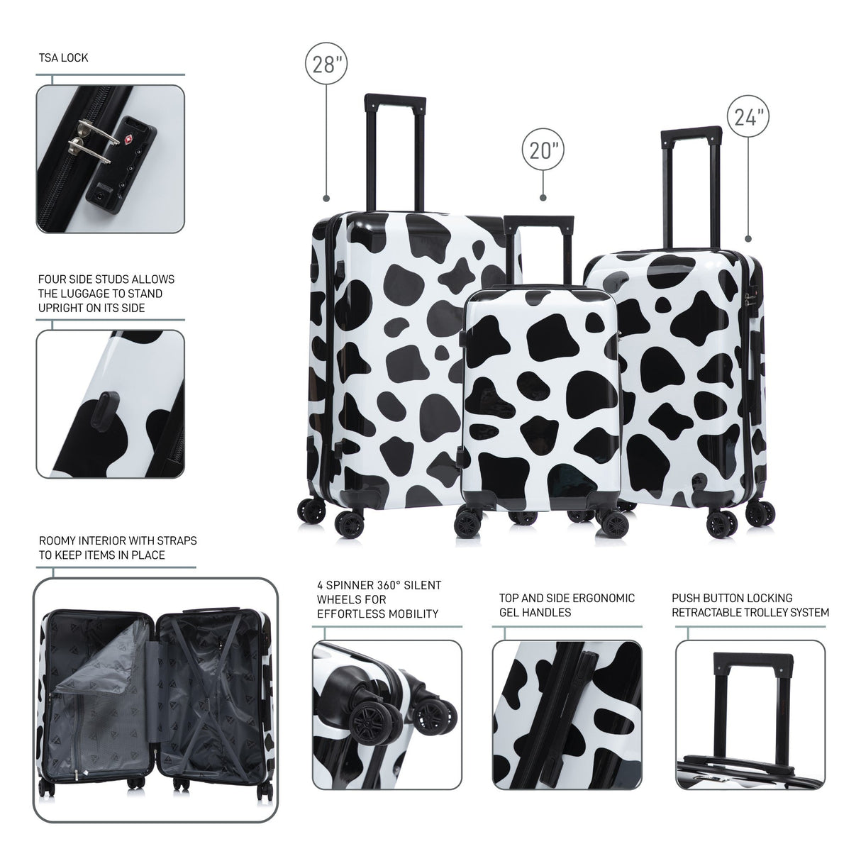 Prints 3 Piece Set 20''/24''/28''
