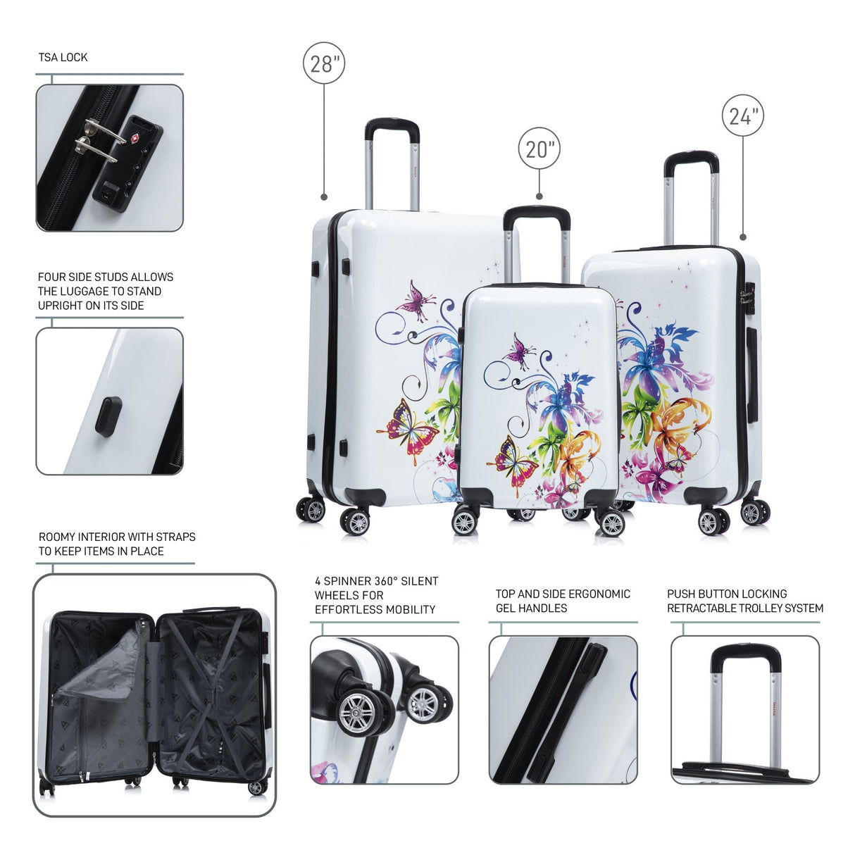Prints 3 Piece Set 20''/24''/28''