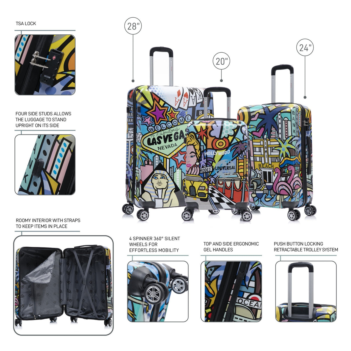 Prints 3 Piece Set 20''/24''/28''