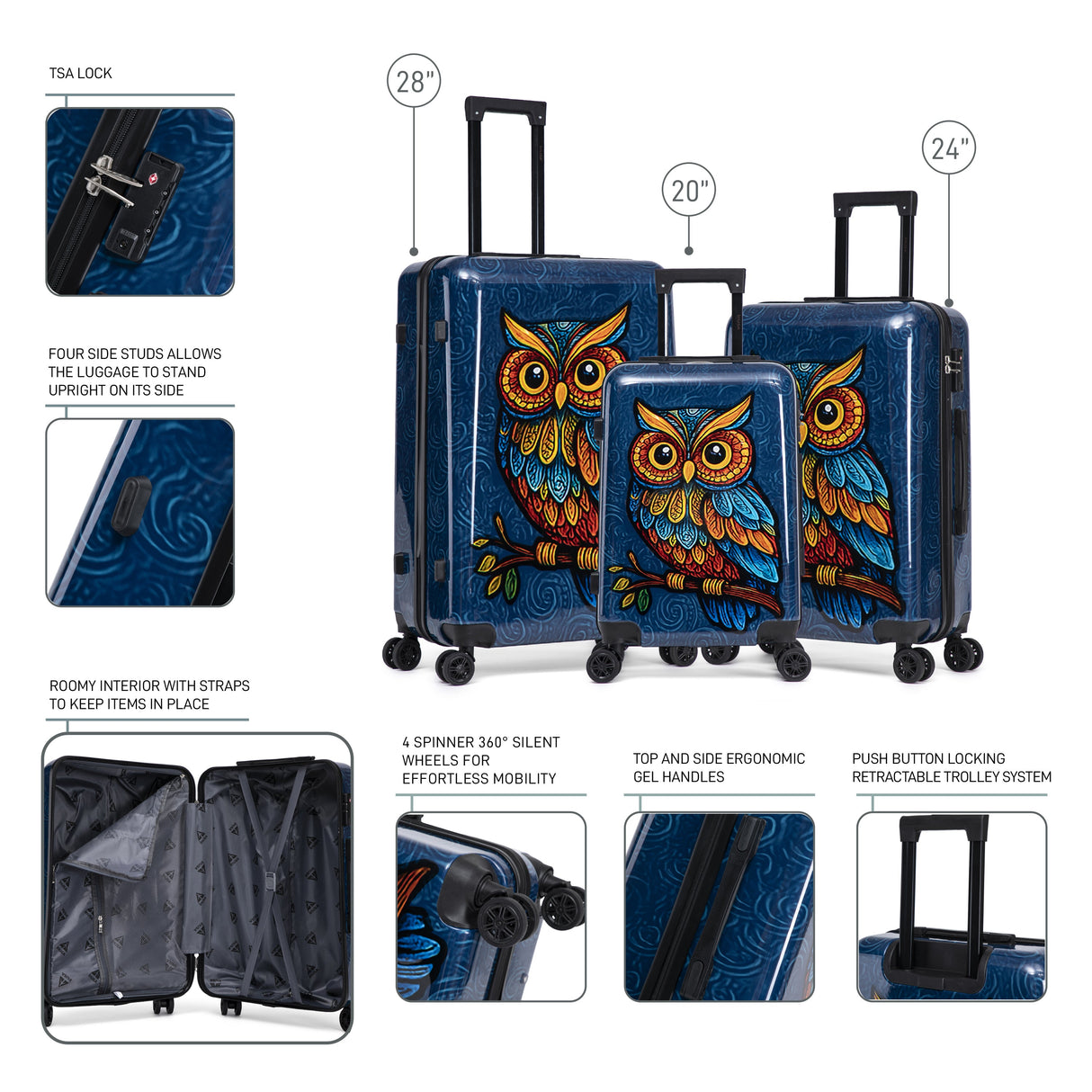 Prints 3 Piece Set 20''/24''/28''