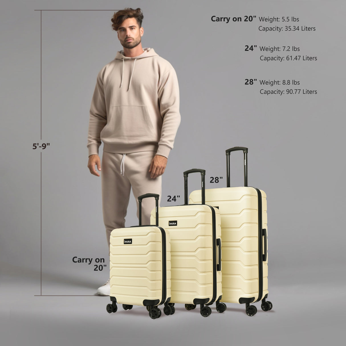 Trend 3 Piece Set 20''/24''/28''